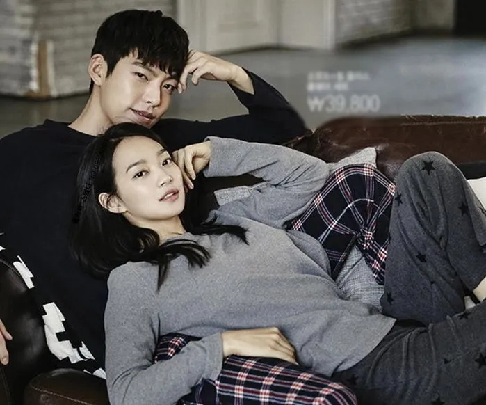 金宇彬與申敏兒2014年合拍佐丹奴的廣告結識。翻攝naver