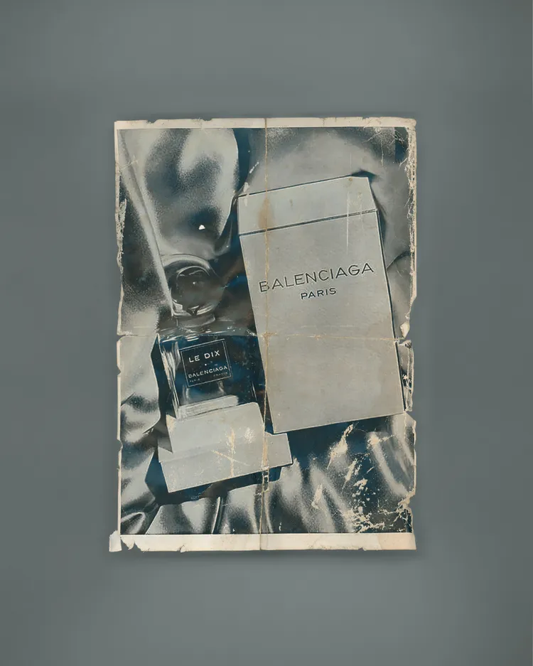Balenciaga首款Le Dix香水的典藏照。品牌提供