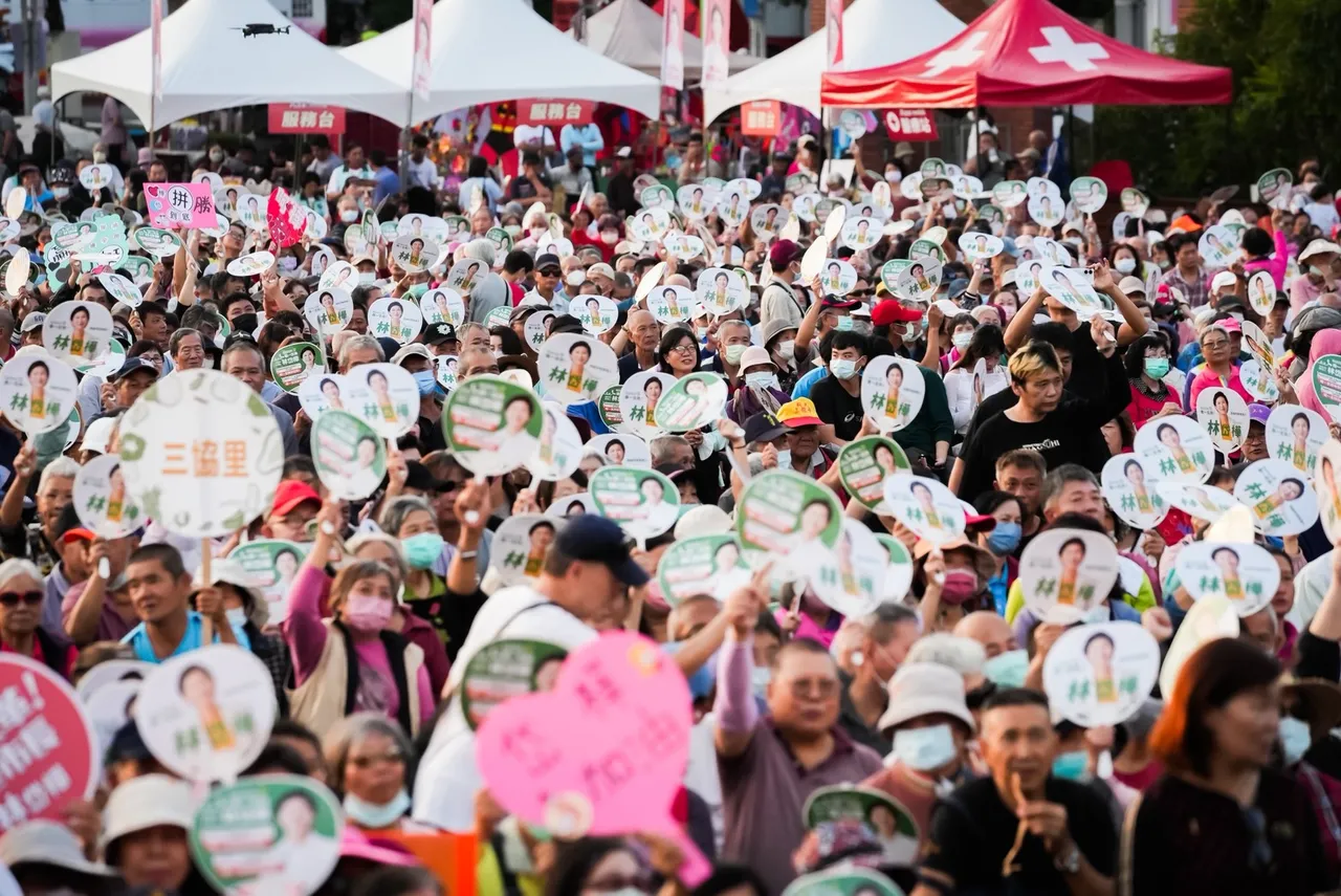 林岱樺22日在旗山舉辦造勢活動。翻攝畫面