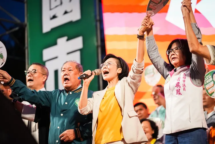 林岱樺22日在旗山舉辦造勢活動。翻攝畫面