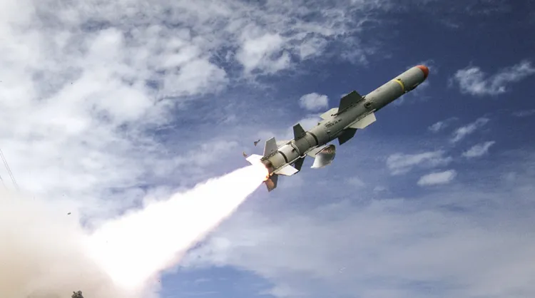 美军鱼叉飞弹。翻摄美国战争部