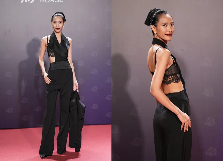 黃珮琪穿著Dolce&Gabbana褲裝又辣又颯。攝影中心攝