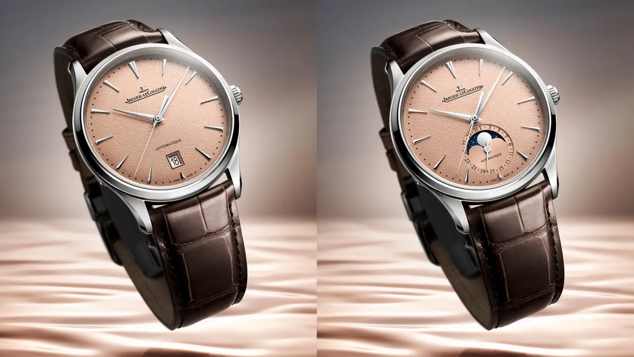 積家Master Ultra Thin超薄大師系列，推出全新銅色粒紋錶盤。品牌提供