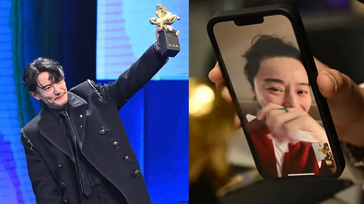 张震（左）、范冰冰夺下金马收视高点。金马执委会提供、翻摄金马奖Threads