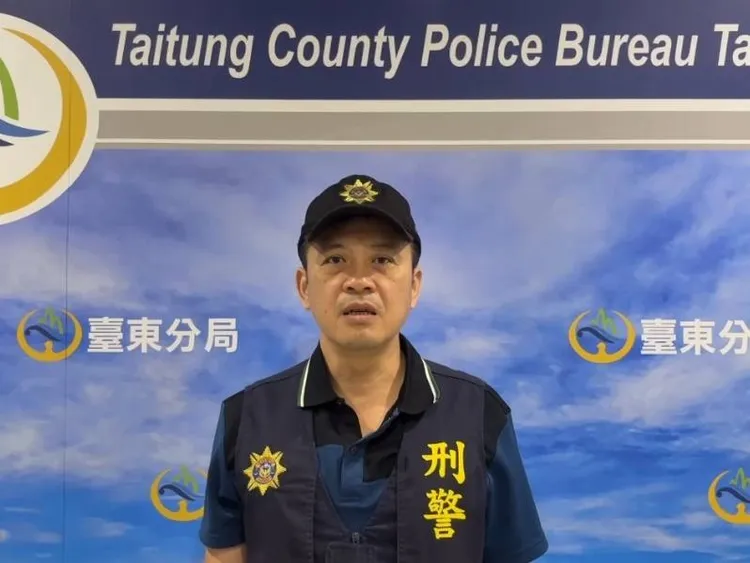 台东警分局侦查队副队长李宗彦说明案情。翻摄画面