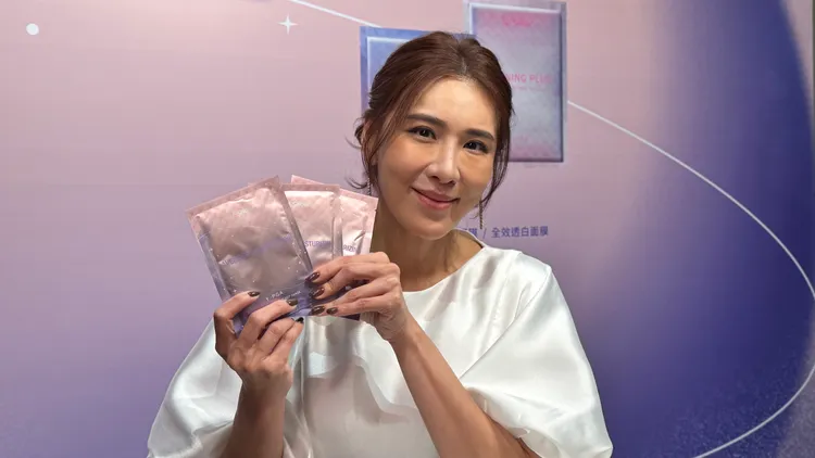 小禎今日出席美妝活動，談到爸爸胡瓜的襲胸爭議。張家玲攝