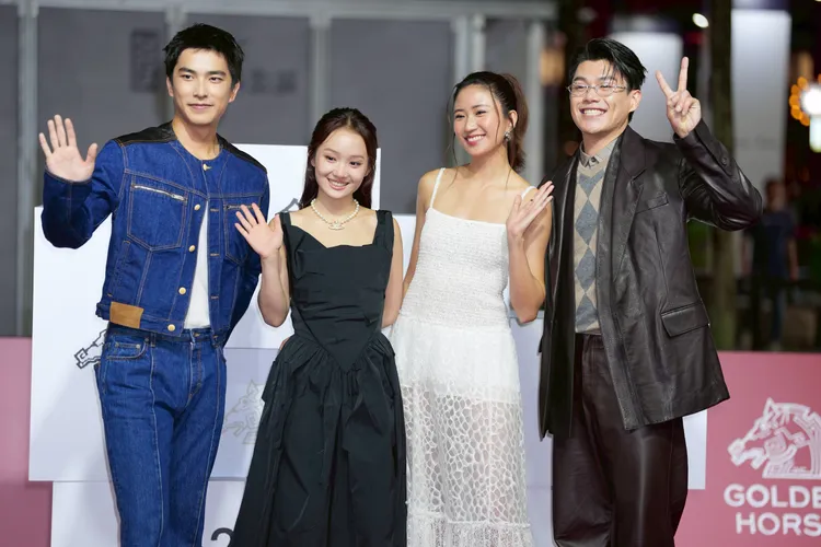 曾敬骅（左起）、方郁婷、9m88和柯炜林出席金马影展。彭欣伟