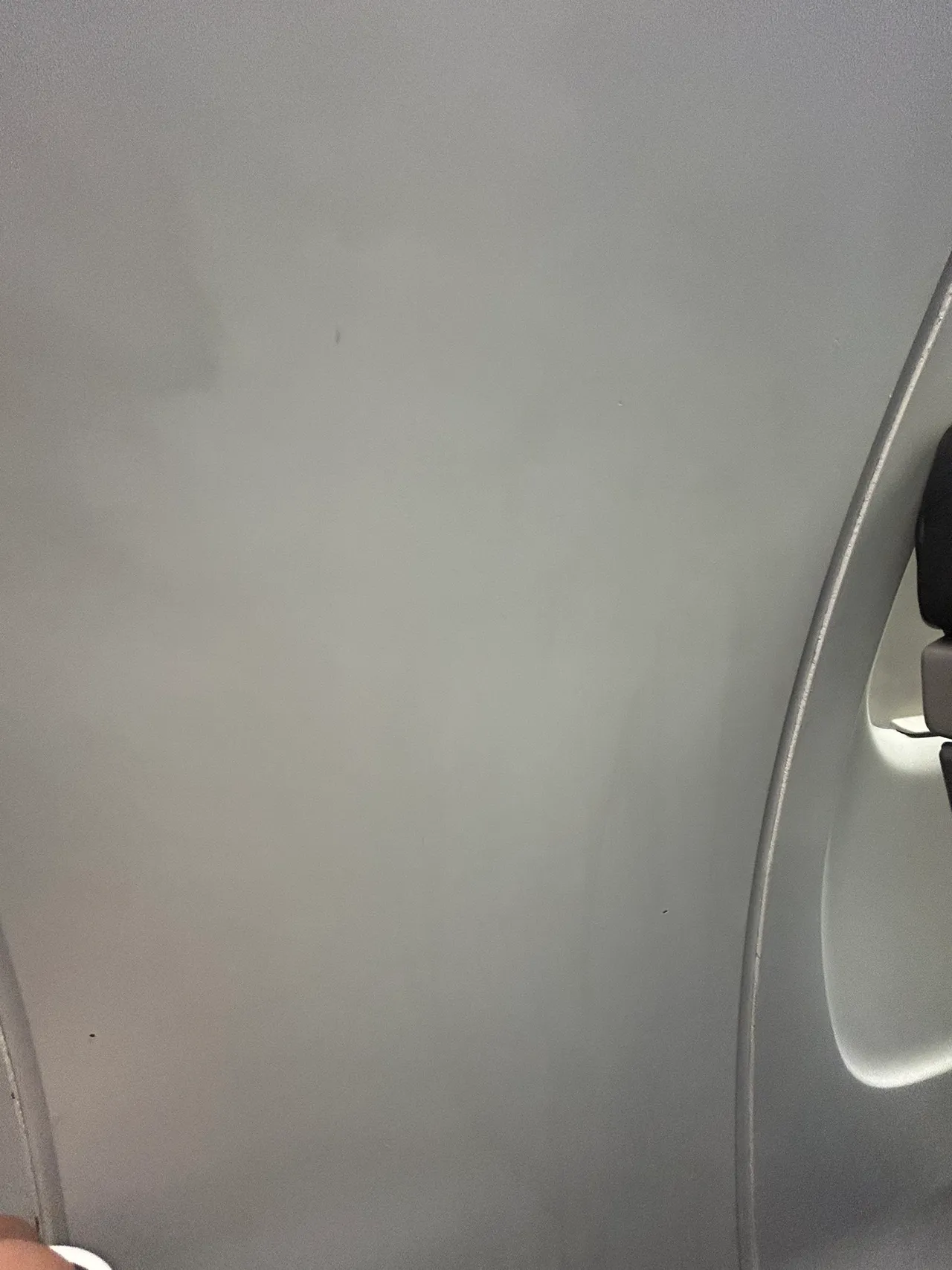 靠窗座位沒窗戶惹怒乘客。翻攝自X @dweaminbasement