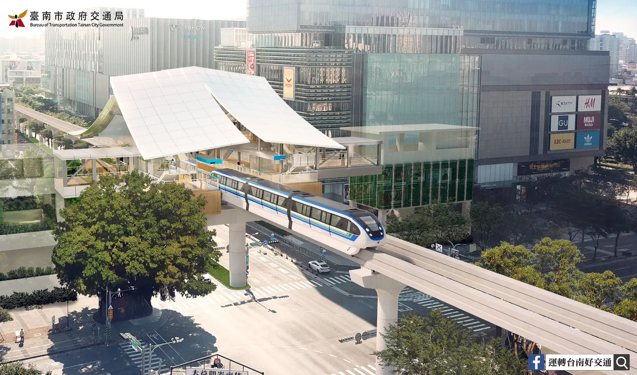 台南捷運藍線示意圖(圖台南市政府)