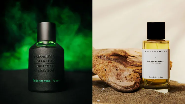 香氛选品CYRANO旗下Laboratorio Olfattivo（左图）与Anthologie by Lucien Ferrero（右图），秋冬都带来极具个性的香气。品牌提供