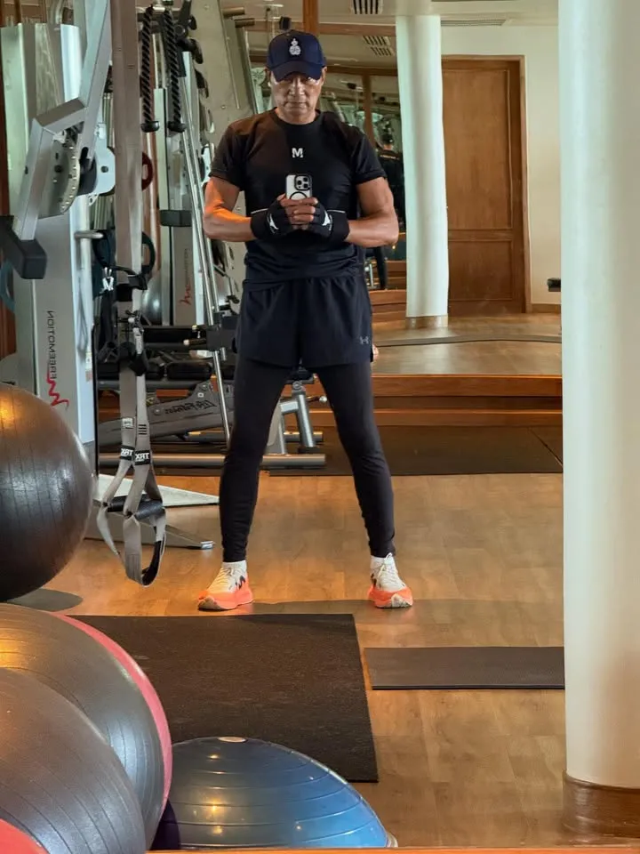 任達華固定健身維持健壯體態。翻攝任達華IG