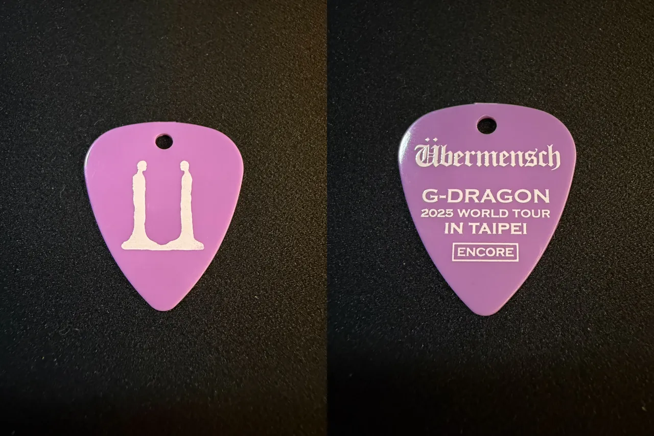 GD特别送给进场的每个粉丝台北场限定的紫色pick。读者提供