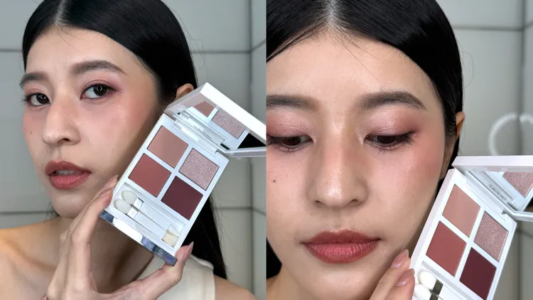 Model示範太陽親吻限量高級訂製四格眼盤。張家玲攝