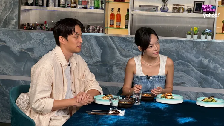 （左起）徐新洋、焦曼婷。《Yahoo唐綺陽談星私廚》提供
