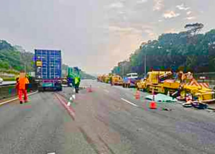 車禍現場。翻攝畫面