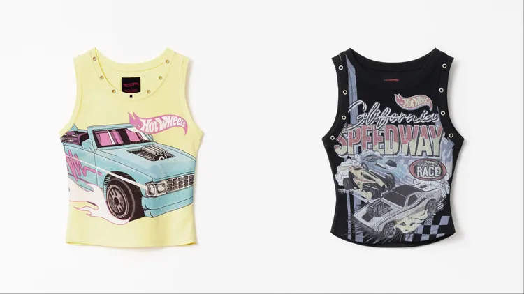 SQUAREBEAR x Hot Wheels Born To Race Tank（左）980元、California Speedway Tank（右）1080元。品牌提供