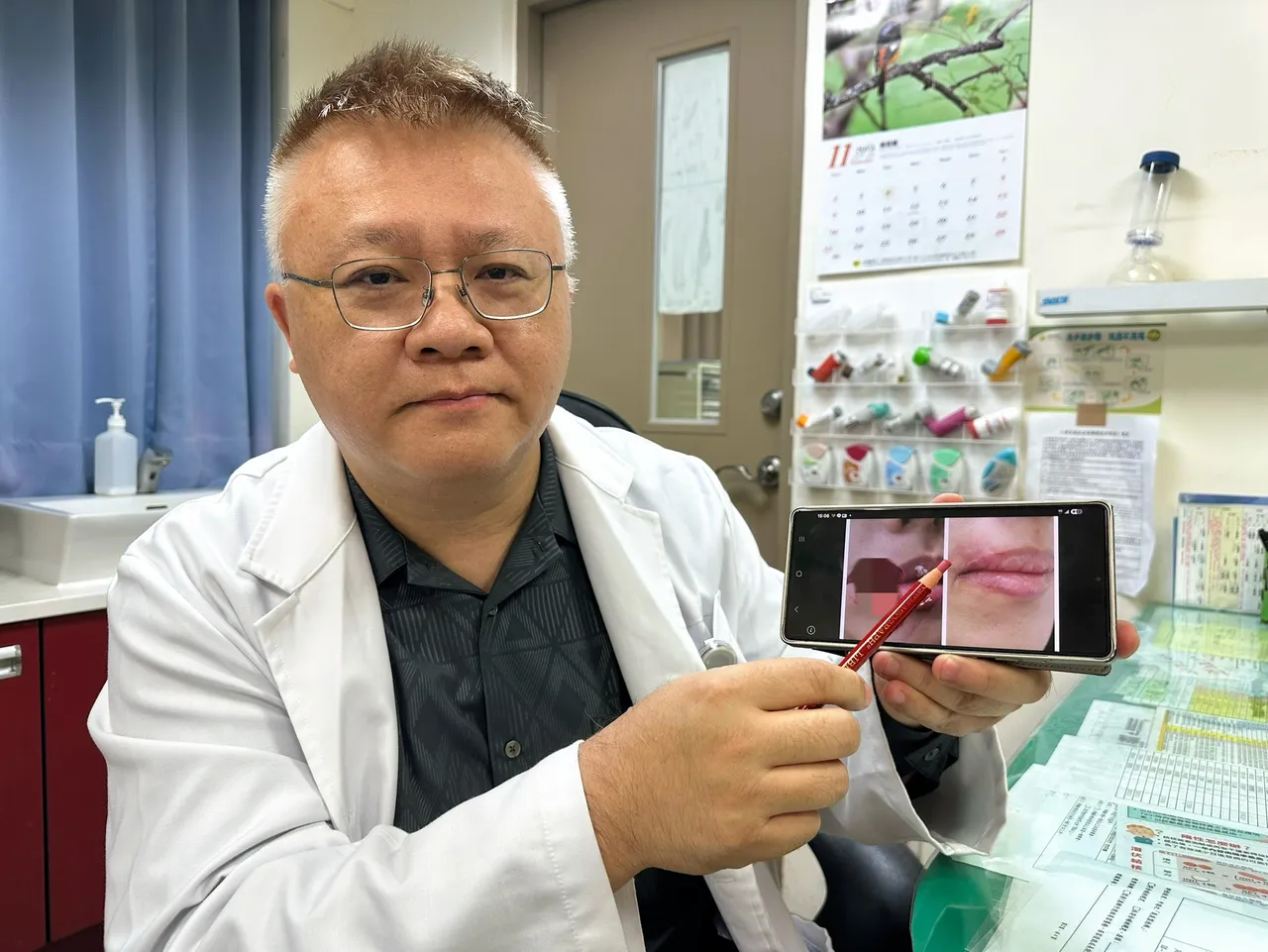 外科医师陈明泽表示，为加速组织修复，采用「PRP（自体血小板血浆）增生疗法」修复脸部。丰医提供