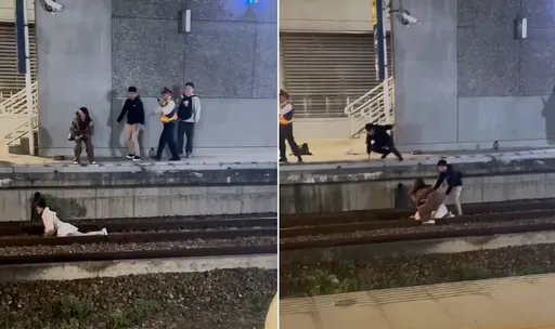 台中29岁女站月台警戒区不听劝阻　竟跳轨道卧轨！3亲友跳下救人