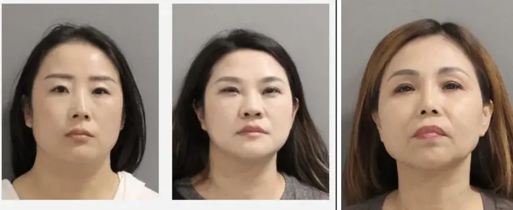 3名被逮捕的华女严冰（左起）、杨洋琼与张秀娟。翻摄U.S. Immigration & Customs Enforcement