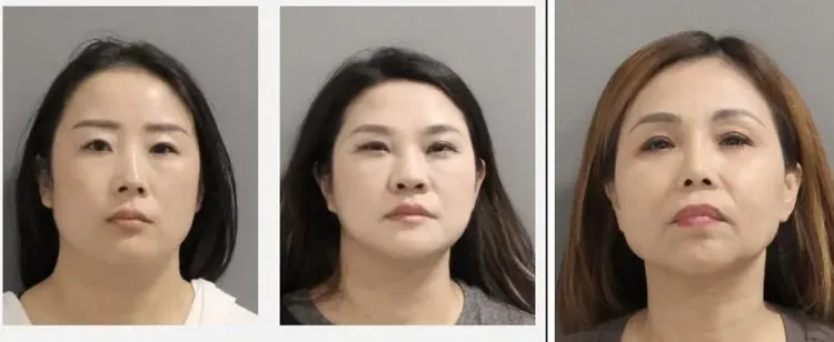 3名被逮捕的華女嚴冰（左起）、楊洋瓊與張秀娟。翻攝U.S. Immigration & Customs Enforcement