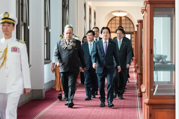 賴清德指出，臺灣和吐瓦魯在國際上相互扶持，彼此互助共榮。總統府提供