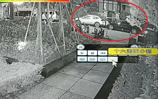 賓士車臨停擦撞2車卻肇逃　監視器記錄著一切...