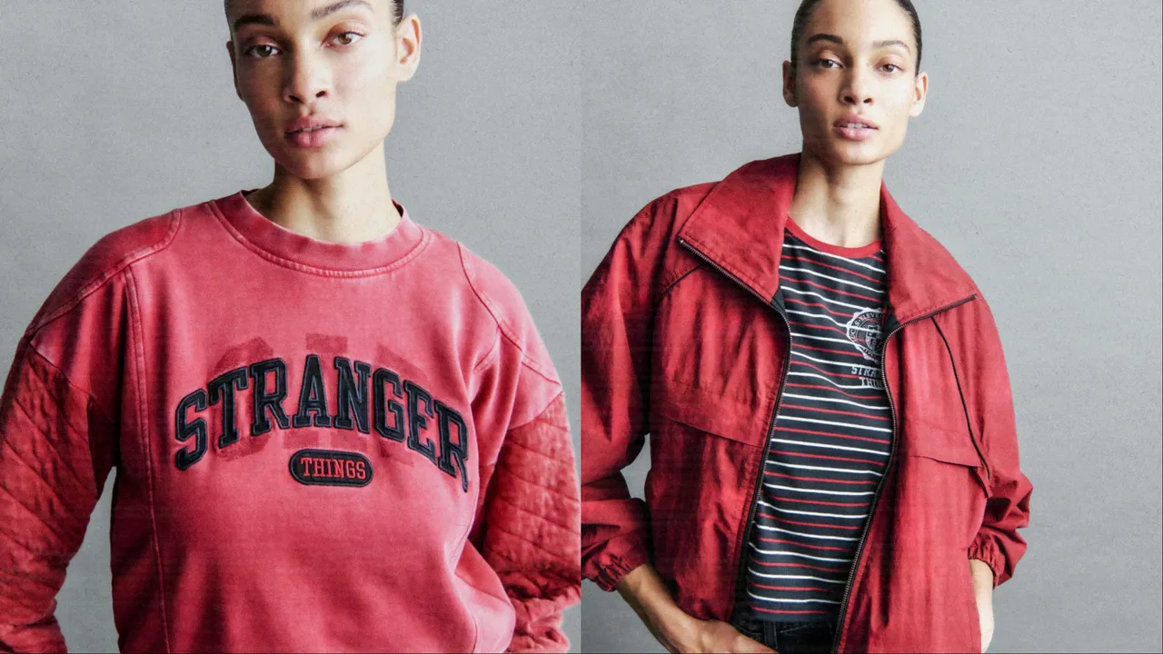 女装设计运用对比色滚边，打造兼具复古与街头感的造型单品。品牌提供