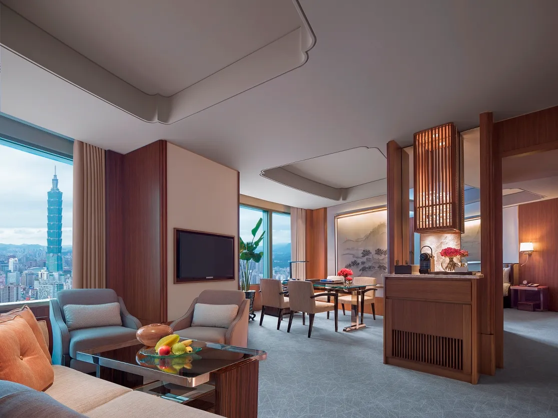 馆内房型拥有台北101景观。台北远东香格里拉提供