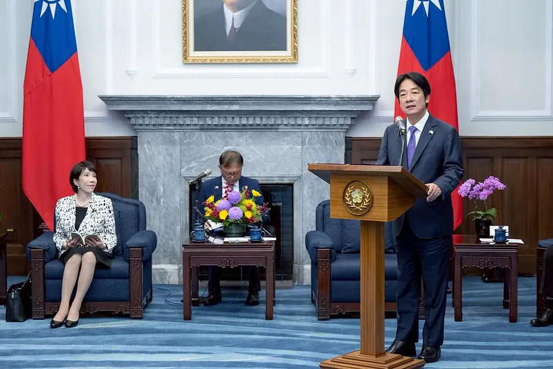 今年4月份，高市早苗就来台湾与总统赖清德见面。总统府提供