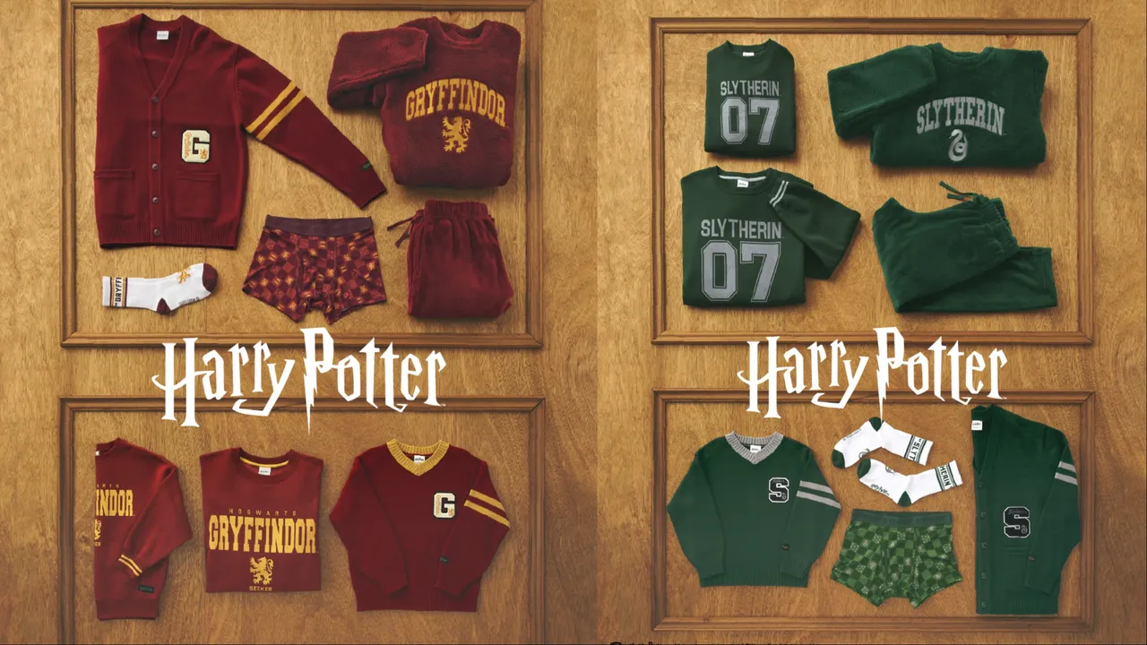 GU《哈利波特》联名系列推出葛莱芬多、史莱哲林主题单品。品牌提供