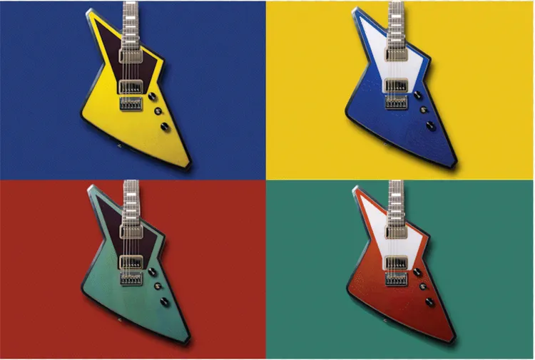 E Ink攜手Cream Guitars推出全球首款可變色電吉他「達文西」，以Prism 3電子紙打造可自由變換色彩與圖樣的琴身，引爆樂器界新風潮。E Ink提供