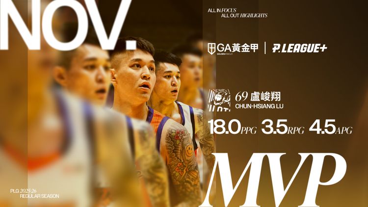 狂！盧峻翔第7次拿下月MVP　再創PLG紀錄