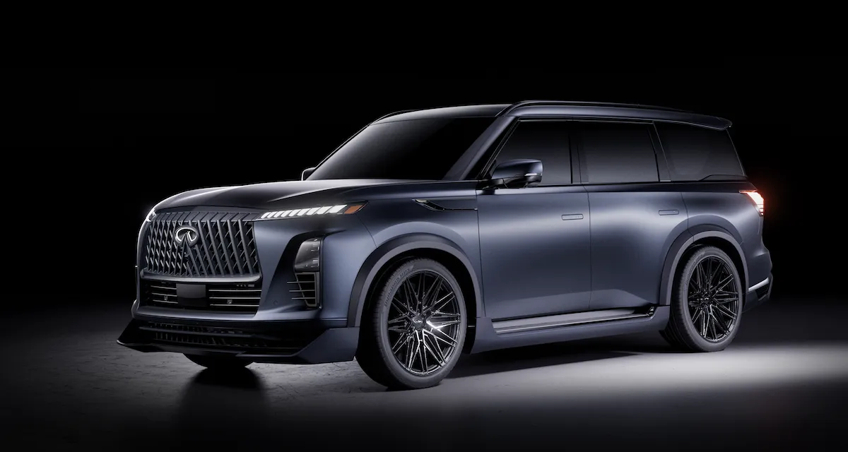 QX80 Track Spec采3.5升双涡轮V6，引擎与底盘皆针对高性能需求重新调校，最快可能在2027年看到市售版本。原厂照片