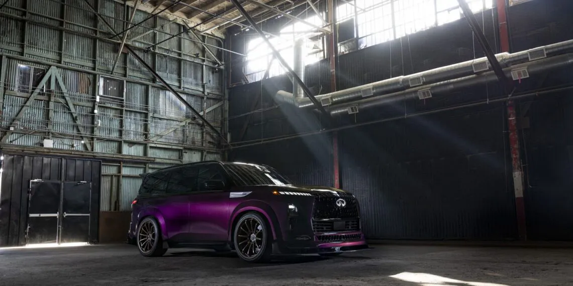 2025 SEMA展中现身的QX80 R-Spec，移植GT-R的3.8升VR38DETT双涡轮 V6，引擎经强化后输出上看1,000匹马力。原厂照片