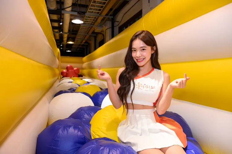 李多慧今天出席公益活动。台湾乐作创益协会提供