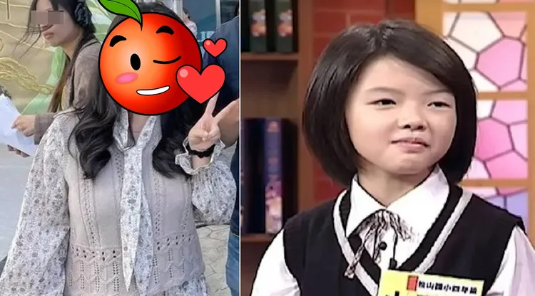 《百万小学堂》小西瓜小时候与如今照片对比。左图翻摄叶元之Threads，右图翻摄《百万小学堂》