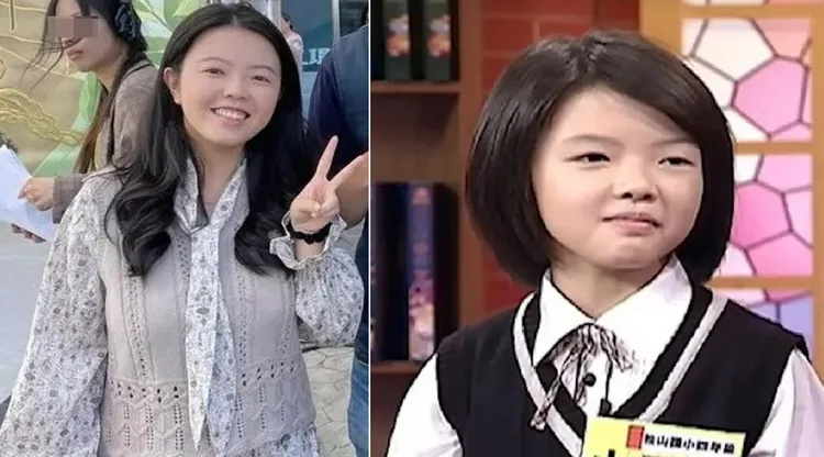 《百萬小學堂》小西瓜小時候與如今照片對比。左圖翻攝葉元之Threads，右圖翻攝《百萬小學堂》