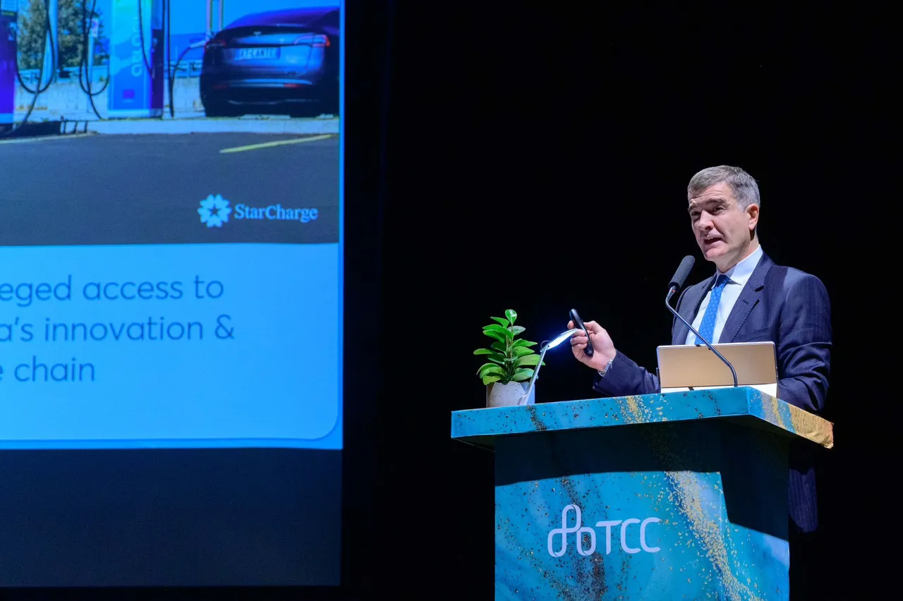 台泥今召开法说会，图为旗下子公司Atlante执行长Stefano Terranova。台泥提供