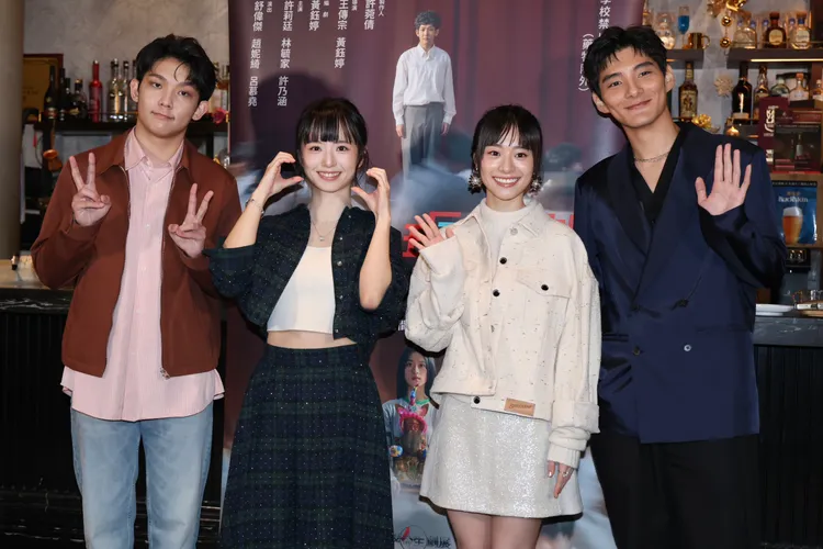林毓家（左起）、趙妮綺、許莉廷、呂慕堯為戲宣傳。莊宗達攝