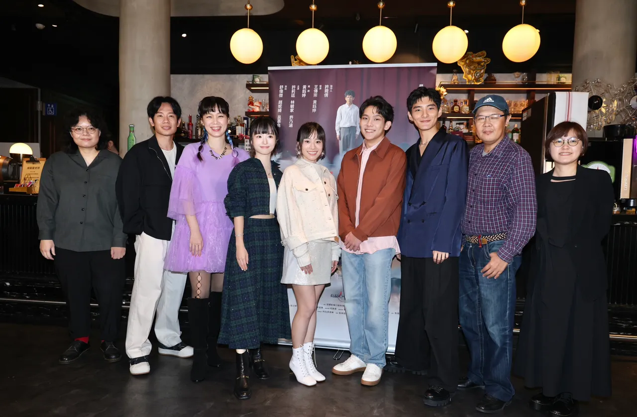 《晚安，瑪卡龍》劇組一起宣傳。莊宗達攝