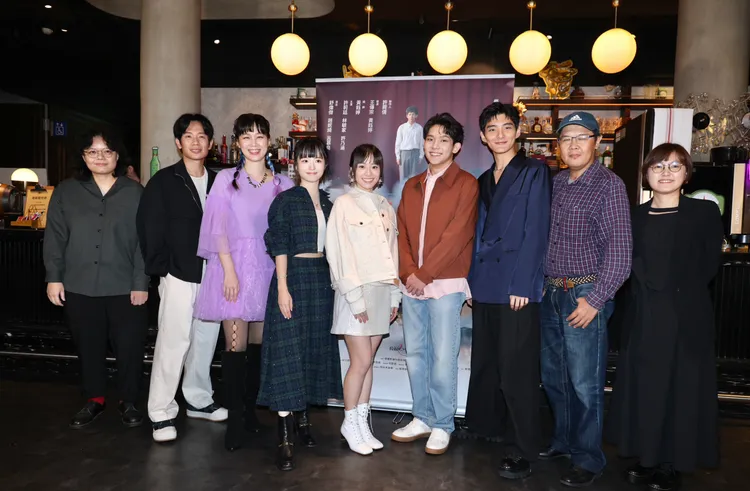 《晚安，瑪卡龍》劇組一起宣傳。莊宗達攝