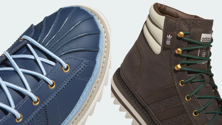 聯名鞋款CLOT Pro Model採用Superstar鞋型為藍本，並以金色鞋眼點綴外觀。品牌提供