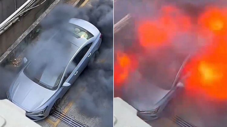影片|冒煙到爆炸僅30秒 中國電動車停著沒動就把自己燒毀了