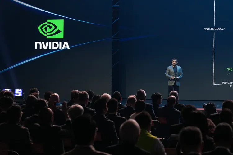 NVIDIA執行長黃仁勳之子、NVIDIA機器人產品線經理黃勝斌（Spencer Huang）進行主題演講。彭欣偉攝