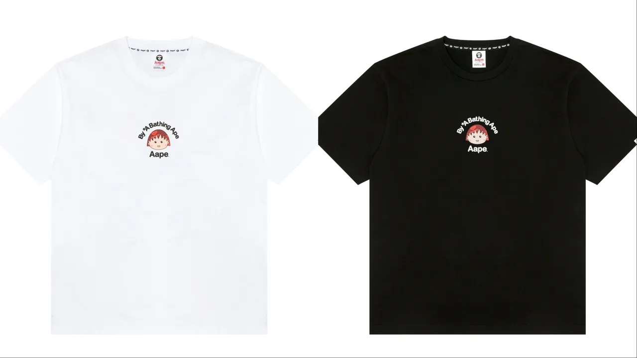 AAPE × 櫻桃小丸子短袖T恤，各2549元。品牌提供