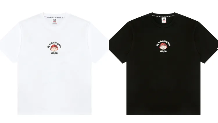 AAPE × 櫻桃小丸子短袖T恤，各2549元。品牌提供