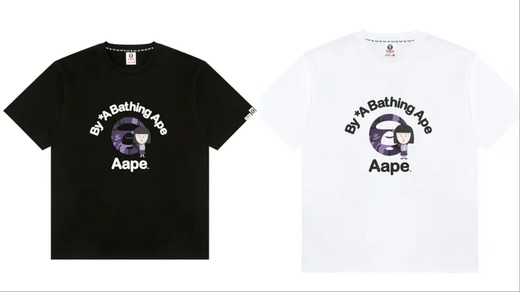 AAPE × 櫻桃小丸子短袖T恤，各2549元。品牌提供
