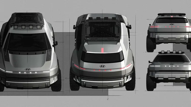 Crater採用短前後懸、高離地距及粗壯輪拱設計，配合大尺寸越野胎，整體比例強烈傳達出冒險與堅韌感。原廠照片