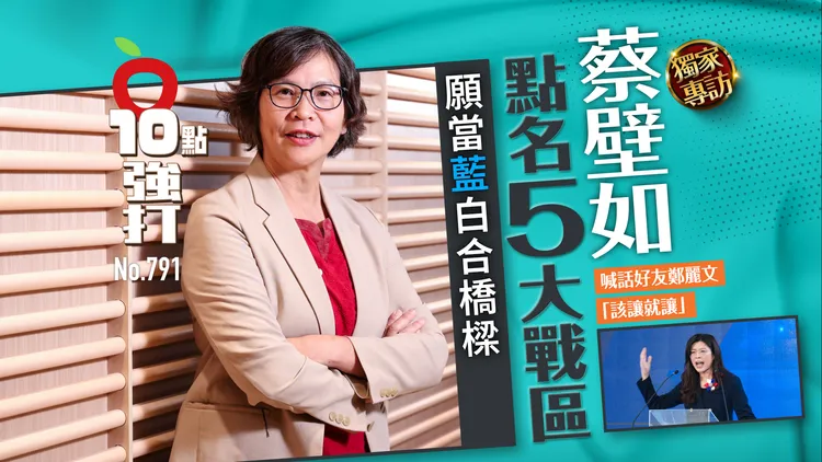 民眾黨中央委員蔡壁如接受《壹蘋》專訪。莊宗達攝