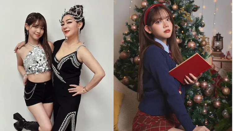 王彩樺（右）努力為女兒黃于庭鋪路，帶著女兒到各地演出，累積不同的舞台經歷。中天電視提供